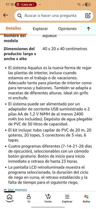 Dispensador de agua autónomo 8062 - Aqualux System