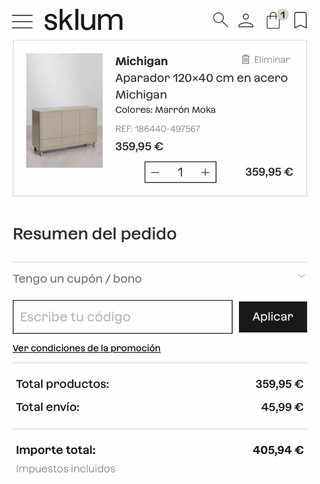 Aparador Acero Sklum NUEVO