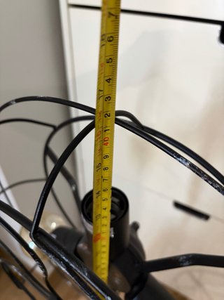 Lampada da terra vintage ventilatore in metallo e legno