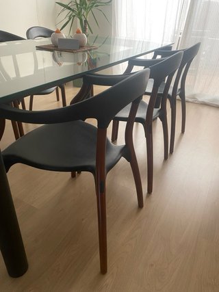 6 sillas Onda Juan Montesa + mesa estilo Acerbis