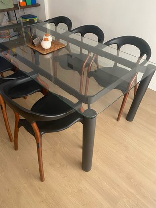 6 sillas Onda Juan Montesa + mesa estilo Acerbis