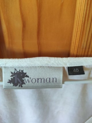 Camisa manga corta blanca y gris