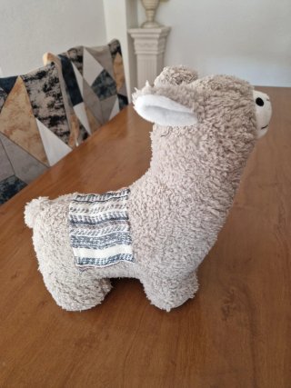 Tope de puerta de peluche de llama