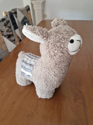 Tope de puerta de peluche de llama