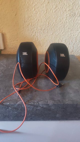 Altavoces JBL Pebbles Negro/Naranja