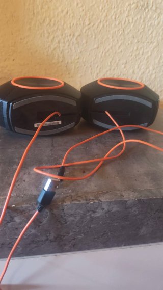 Altavoces JBL Pebbles Negro/Naranja