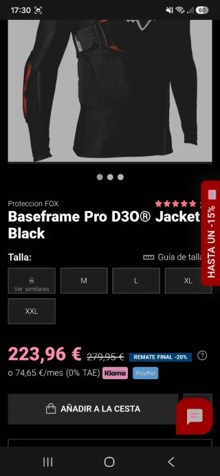Peto y genolleres Fox Baseframe Pro D3O