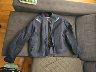 Chaqueta de moto azul