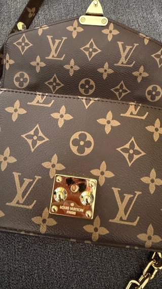 Bolso de piel  estilo metis Monogram Marrón Dorado