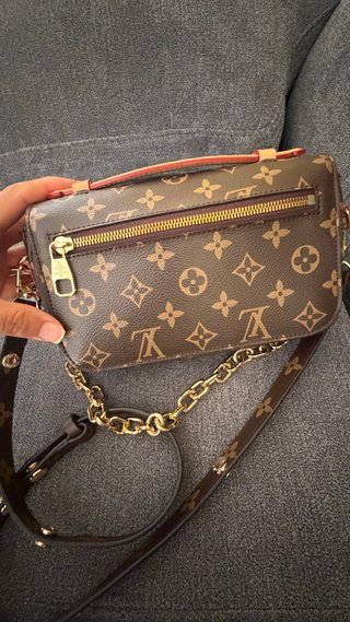 Bolso de piel  estilo metis Monogram Marrón Dorado