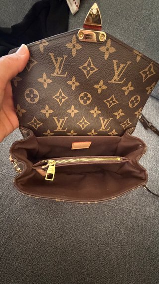 Bolso de piel  estilo metis Monogram Marrón Dorado