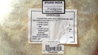2 piatti Collezione Island Fish Natural Kappa Shell
