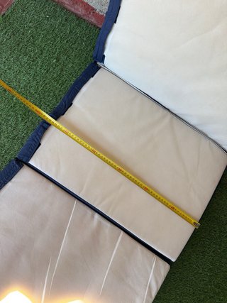 Colchon de viaje tela azul