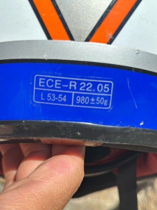 Casco Moto Infantil Azul y Naranja