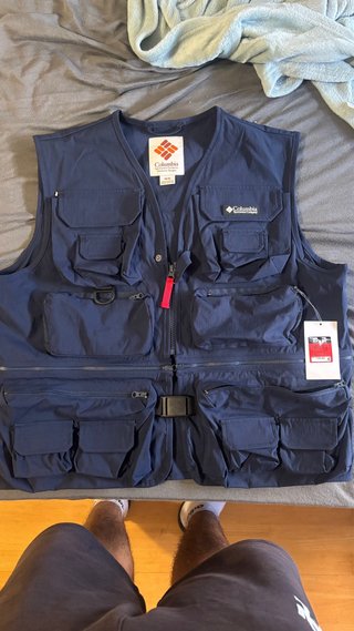 Chaleco de pesca Columbia azul