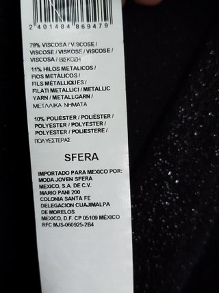 Blusa Sfera Drapeado Negro Talla S