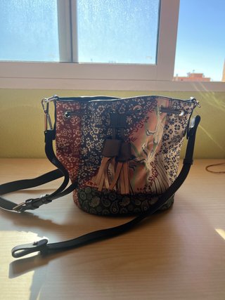 Bolso Saco Multicolor Correa Larga y Corta