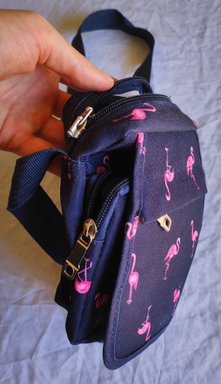Bolso bandolera flamencos 14x17x4 cm
