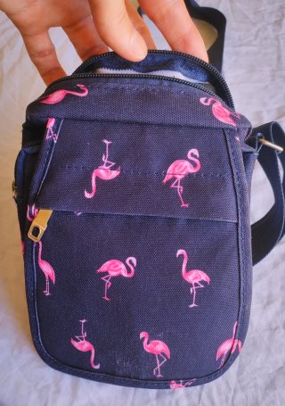 Bolso bandolera flamencos 14x17x4 cm