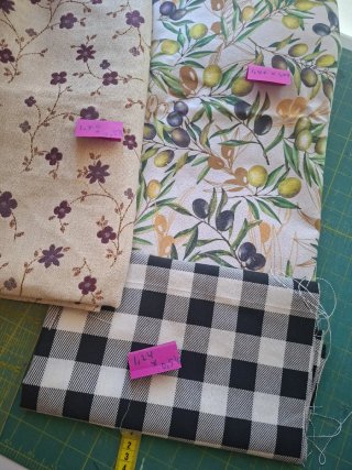 Retales de tela gobelino y loneta