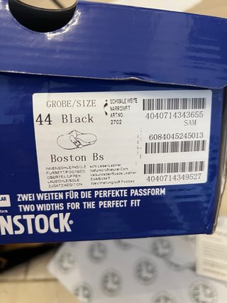 Birkenstock Boston Nere 44 Unisexe