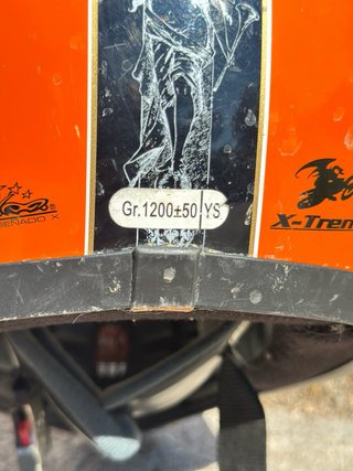 Casco Infantil Moto Naranja y Gris