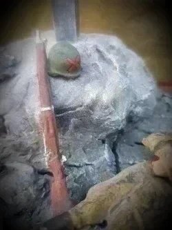Carlismo Requeté antigua gran maqueta o diorama