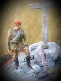 Carlismo Requeté antigua gran maqueta o diorama