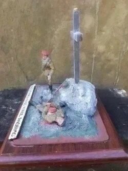 Carlismo Requeté antigua gran maqueta o diorama