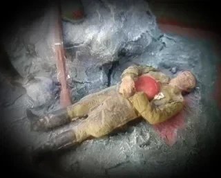 Carlismo Requeté antigua gran maqueta o diorama