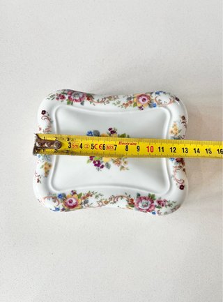 Caja porcelana floral vintage
