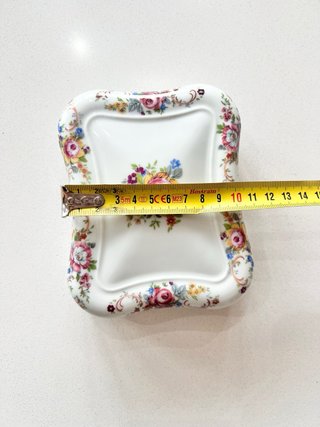 Caja porcelana floral vintage