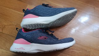 Zapatillas Skechers Mujer Azul y Rosa