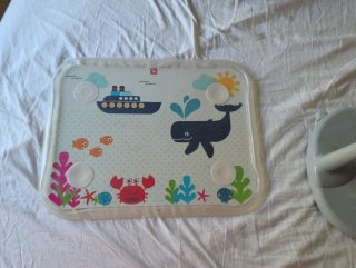 Silla de baño para bebé + bandeja