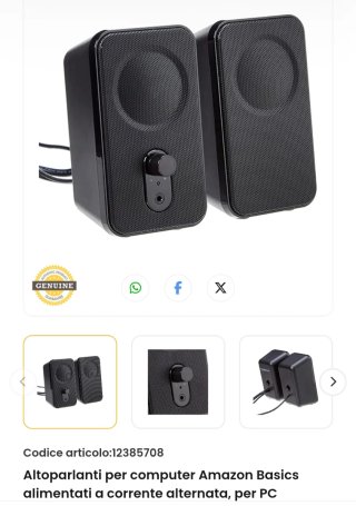 Amazon Basics Casse PC Alimentate AC
