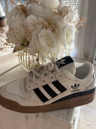 Zapatillas Adidas Forum Low Blancas Goma