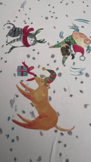 Juego de 12 bolas navidad perros y gatos (NUEVO)