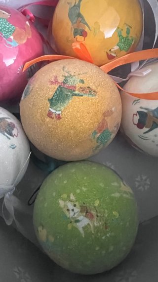 Juego de 12 bolas navidad perros y gatos (NUEVO)