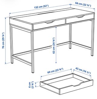 Escritorio Ikea ALEX 132x58