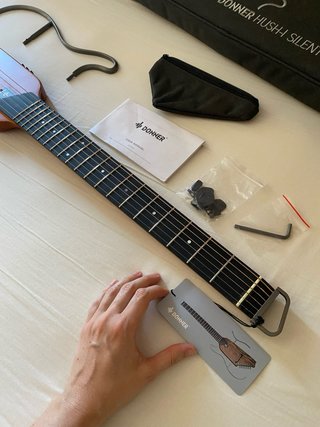 Guitarra acústica silenciosa | Donner Hush I Caoba