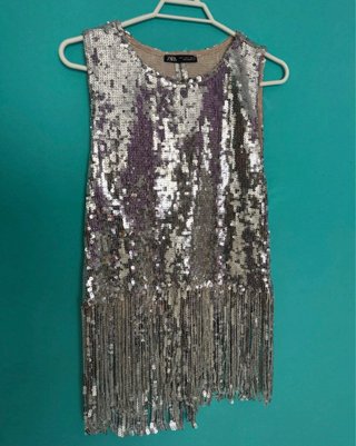 Top lentejuelas Zara Talla S