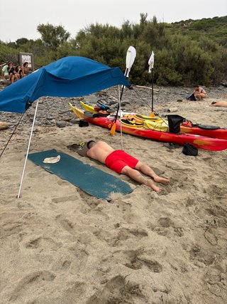 Toldo Playa Decathlon Protector Solar Azul