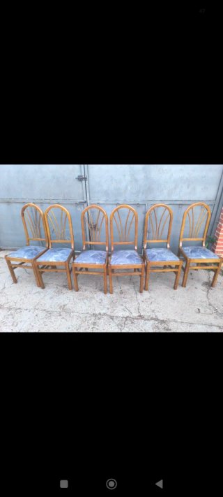Juego de 6 sillas de comedor de madera