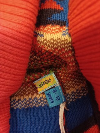 Conjunto gorro y braga niña rayas