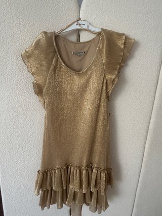 Vestido Dorado Holly Preppy Talla M