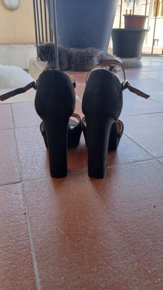 Sandali H&M neri tacco alto plateau 36