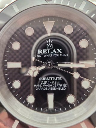 Orologio RELAX Diver No Date Nero