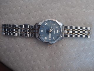 Reloj olevs Azul y Dorado