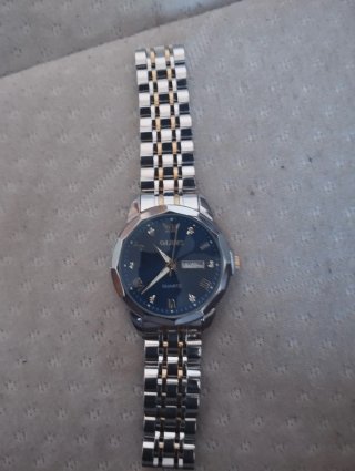 Reloj olevs Azul y Dorado