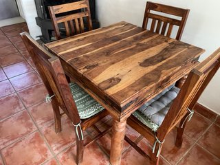 Conjunto Comedor Rústico Colonial Madera Maciza